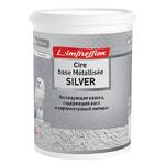 Краска лессирующая L'impression Cire base Metallisee Silver эффект патины матовая 0,8 л