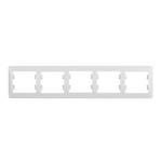 Рамка Systeme Electric Glossa пятиместная белая (GSL000105) 690881