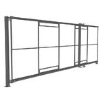 Ворота откатные сборные под автоматику 2000х4000 мм с комплектом установки Ювента