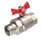 Кран шаровой латунный Valtec Base 3/4 ВР(г) х 3/4 НР(ш) бабочка с полусгоном прямой (VT.227.N.05) 142906