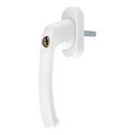 Ручка оконная белая металл W с замком 784852