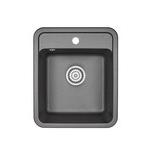Мойка для кухни Granula Standard 50х42х19 см врезная кварц черная 626296