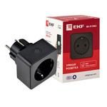 Умная розетка EKF Connect (RCS-2-WF) черная с заземлением 929339