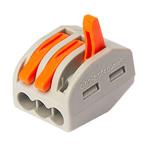 Клемма на 3 провода Electrovolt 222-413 0,08-(2,5)4 кв.мм с рычажками без пасты (5 шт.) (УТ-017846/604330) 938922