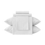 Комплект постельного белья 2-спальный страйп-сатин Verossa Stripe белый с простыней 220х240 см 956217