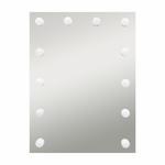 Зеркало настенное с лампочками Anabel 600х800 мм гримерное белое 972522