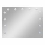 Зеркало настенное с лампочками Benedicta 900х700 мм гримерное белое 972523