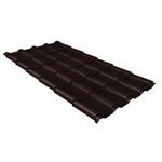 Металлочерепица 1,18х1,15 м 0,5 мм Классик коричневый RAL 8017 rooftop matte 635020