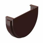 Заглушка желоба Docke Premium пластиковая d120 мм каштан RAL 8017 638875