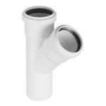 Тройник Rehau Raupiano Plus d50 мм 45° пластиковый шумопоглощающий для внутренней канализации 502838