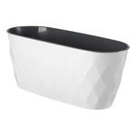 Кашпо декоративное Idi land Laurel 354х152х150 мм с дренажной вставкой 5 л белое 985781