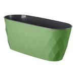 Кашпо декоративное Idi land Laurel 354х152х150 мм с дренажной вставкой 5 л зеленое 985788
