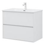 Тумба под раковину Lavelly Cube 80 см подвесная белый глянец (00316626) 1003269