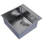 Мойка для кухни Mixline Pro 50х50х20 см врезная с сифоном сталь сатин (547229) 1028409