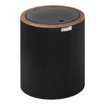 Ведро для мусора Fixsen Black Boom с крышкой 5 л пластик черное 969129