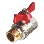Кран шаровой латунный Valtec Base 1/2 ВР(г) х 1/2 НР(ш) бабочка прямой (VT.218.N.04) 103901