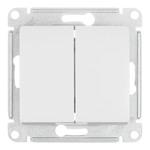 Выключатель Systeme Electric Glossa двухклавишный встраиваемый белый (GSL000151) 138438