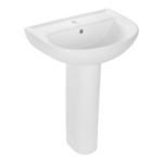 Комплект раковина с пьедесталом Lavelly Sitis 56 см белая (1020759) 1020759