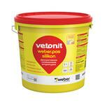 Штукатурка фасадная Vetonit Weber.pas Silikon силиконовая шуба 2 мм база 100А белая 25 кг 985716