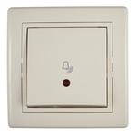 Кнопка звонка с рамкой Aling-conel 610I.999 скрытая установка бежевая с подсветкой 633831
