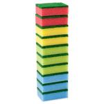 Губка для мытья посуды 60х30х90 мм Vileda Rainbow (10 шт.)