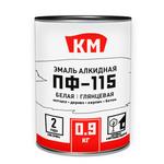 Эмаль ПФ-115 КМ белая глянцевая 0,9 кг 671821
