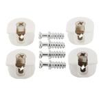 Полкодержатель-стяжка d20 мм белый со штоком 11 мм (4 шт.) 640789