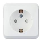 Розетка Systeme Electric Этюд накладная белая со шторками (РA16-004B) 162402