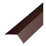 Планка карнизная для металлочерепицы 100х65 мм 2 м коричневая RAL 8017 164290