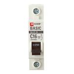 Автоматический выключатель модульный EKF Basic ВА 47-29 1P 16А тип C 4,5 кА 230 В (mcb4729-1-16C) 633705
