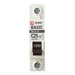 Автоматический выключатель модульный EKF Basic ВА 47-29 1P 25А тип C 4,5 кА 230 В (mcb4729-1-25C) 633706