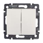Выключатель Legrand Valena 694265 двухклавишный скрытая установка белый