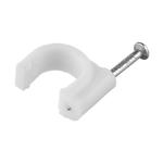 Скобы для крепления кабеля круглые Rexant 07-4010 10 мм полиэтилен белые (50 шт.)