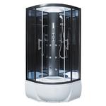Душевая кабина ERLIT ER5709TP-C24 90х90х215 см с поддоном с крышей стекло тонированное черное 4 мм