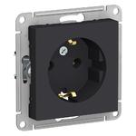 Розетка Schneider Electric Atlas Design ATN001043 скрытая установка карбон с заземлением