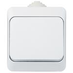 Выключатель Schneider Electric Этюд BA10-041B одноклавишный открытая установка белый с заземлением IP44