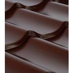 Металлочерепица 1,18х2,25 м 0,45 мм Grand Line Модерн коричневая RAL 8017 полиэстер 503520