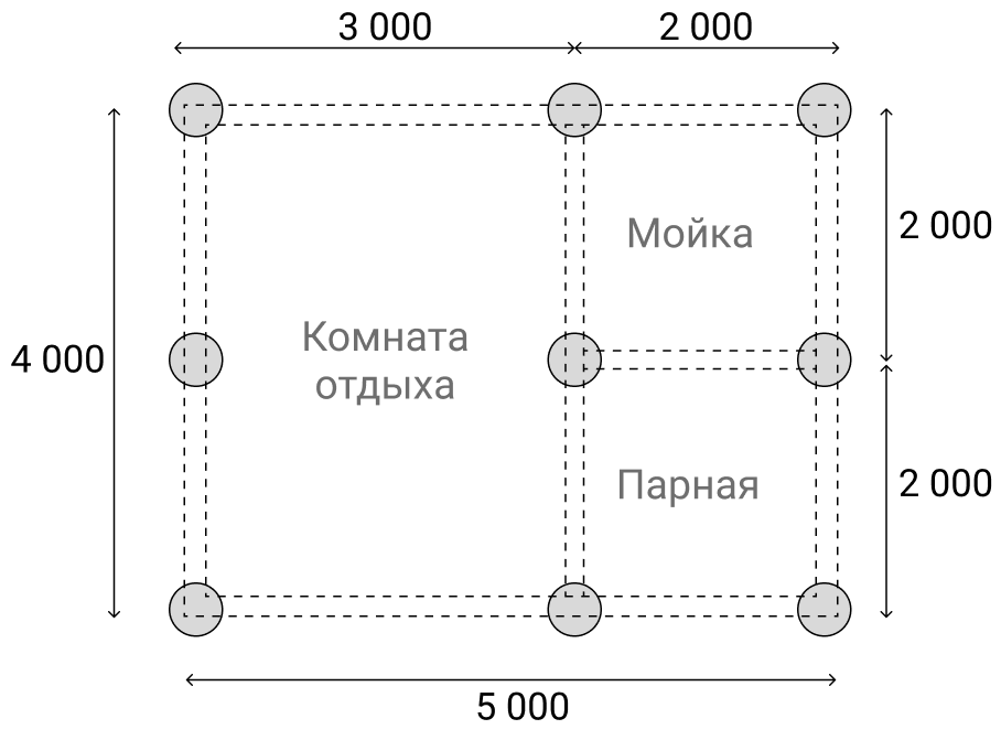 Белые сваи забила зима