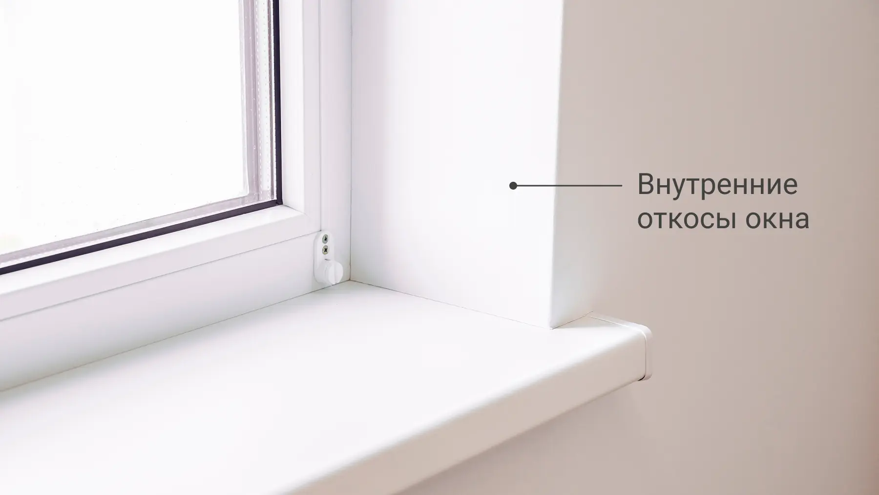 Внутренний откос окна