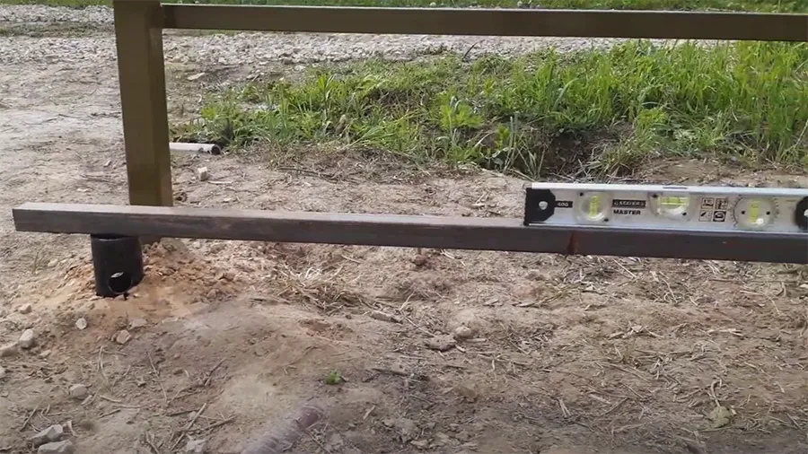 Проверка расположения швеллера на сваях