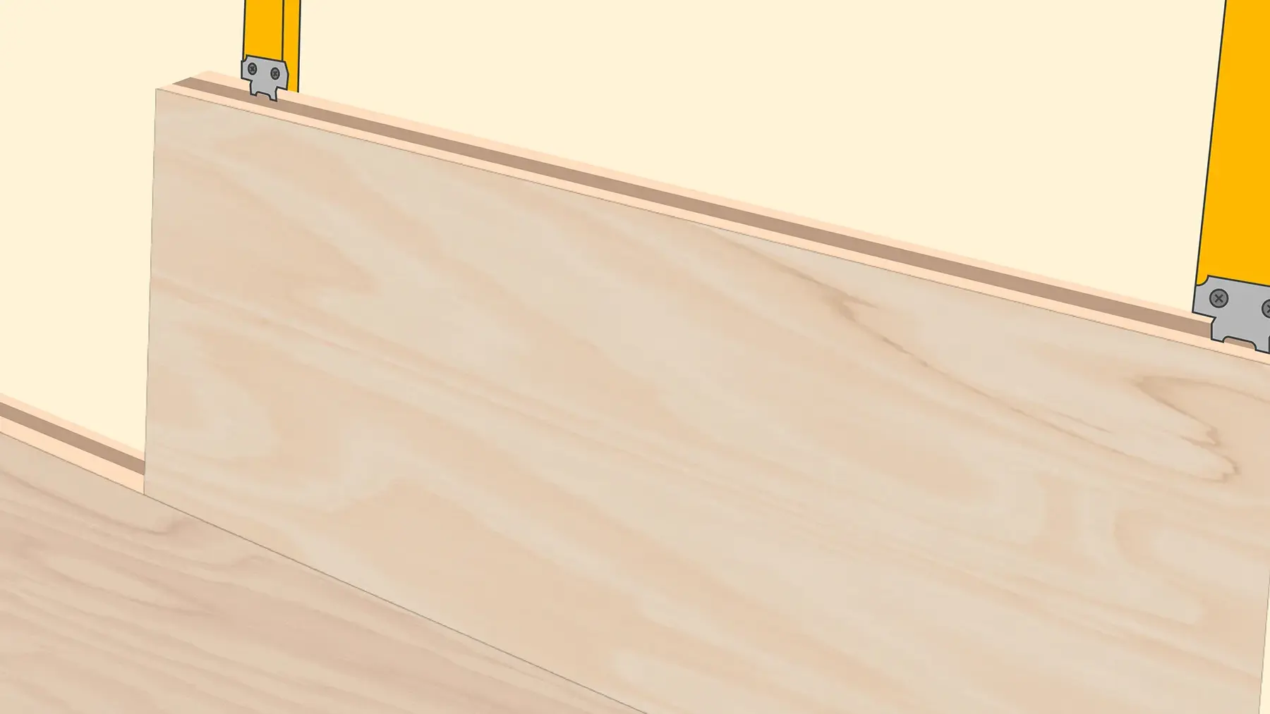 Монтаж ламината на стену с помощью кляймеров