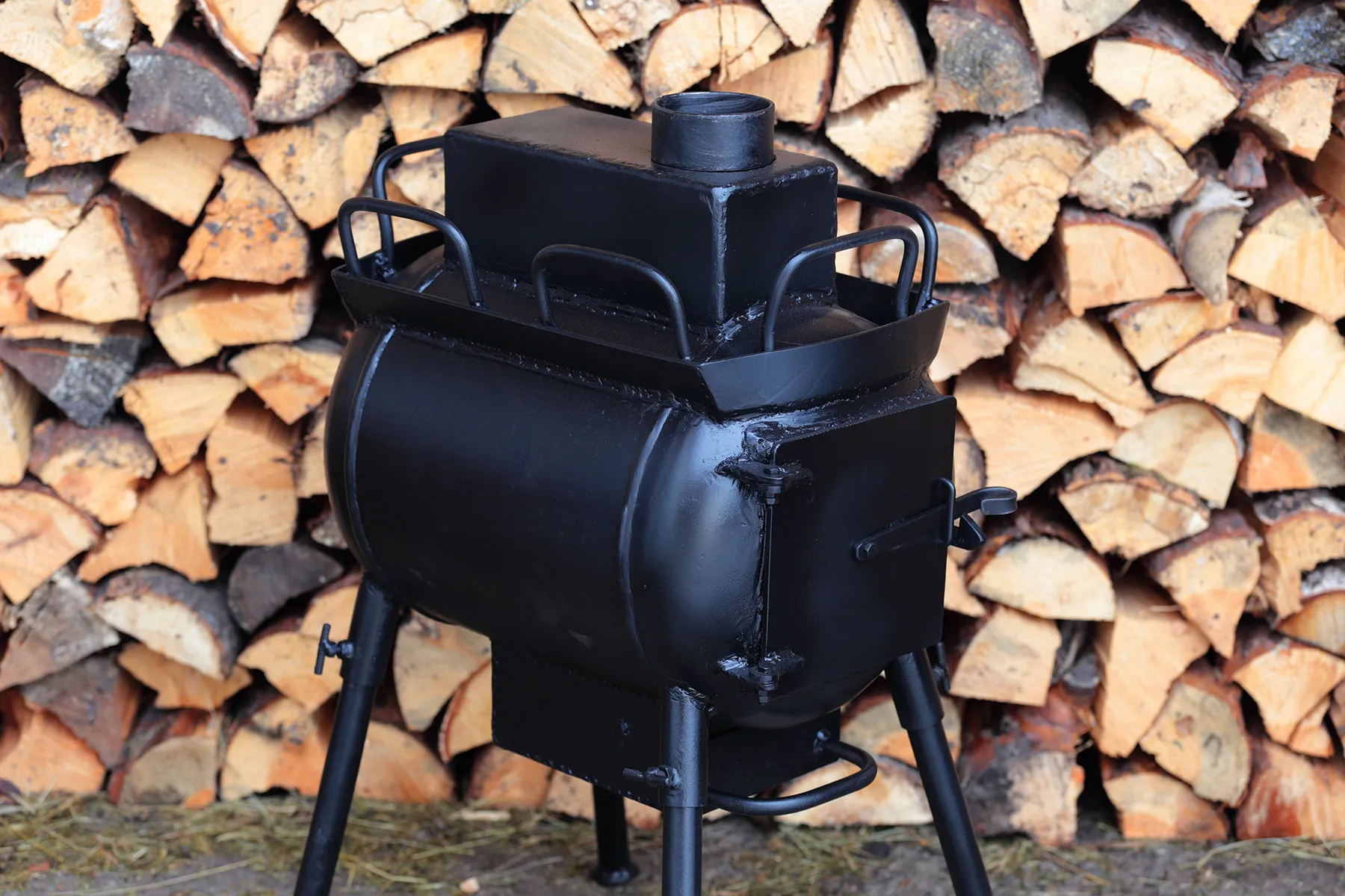 Буржуйка из газового баллона