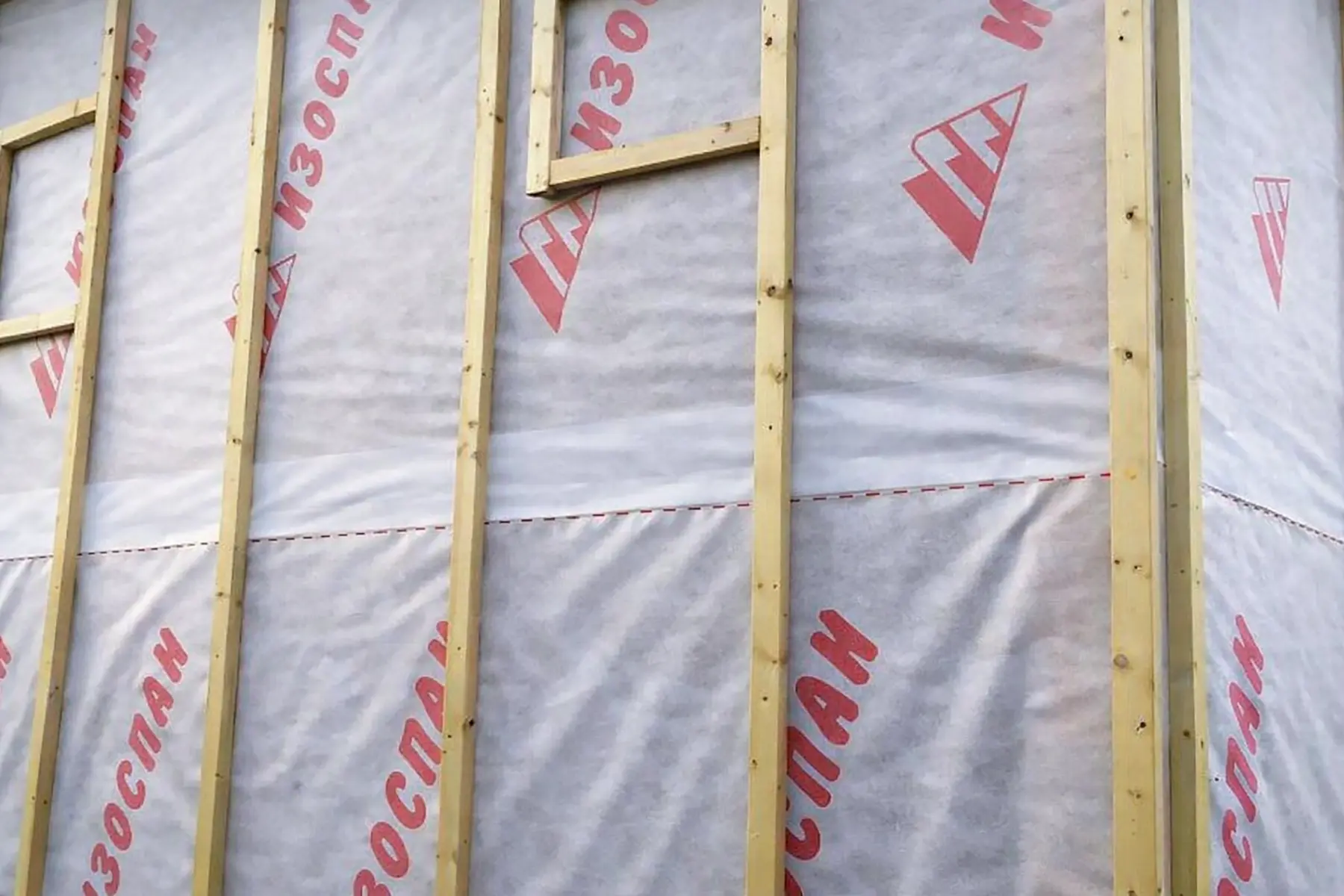 Обрешетка на фасаде брусового дома